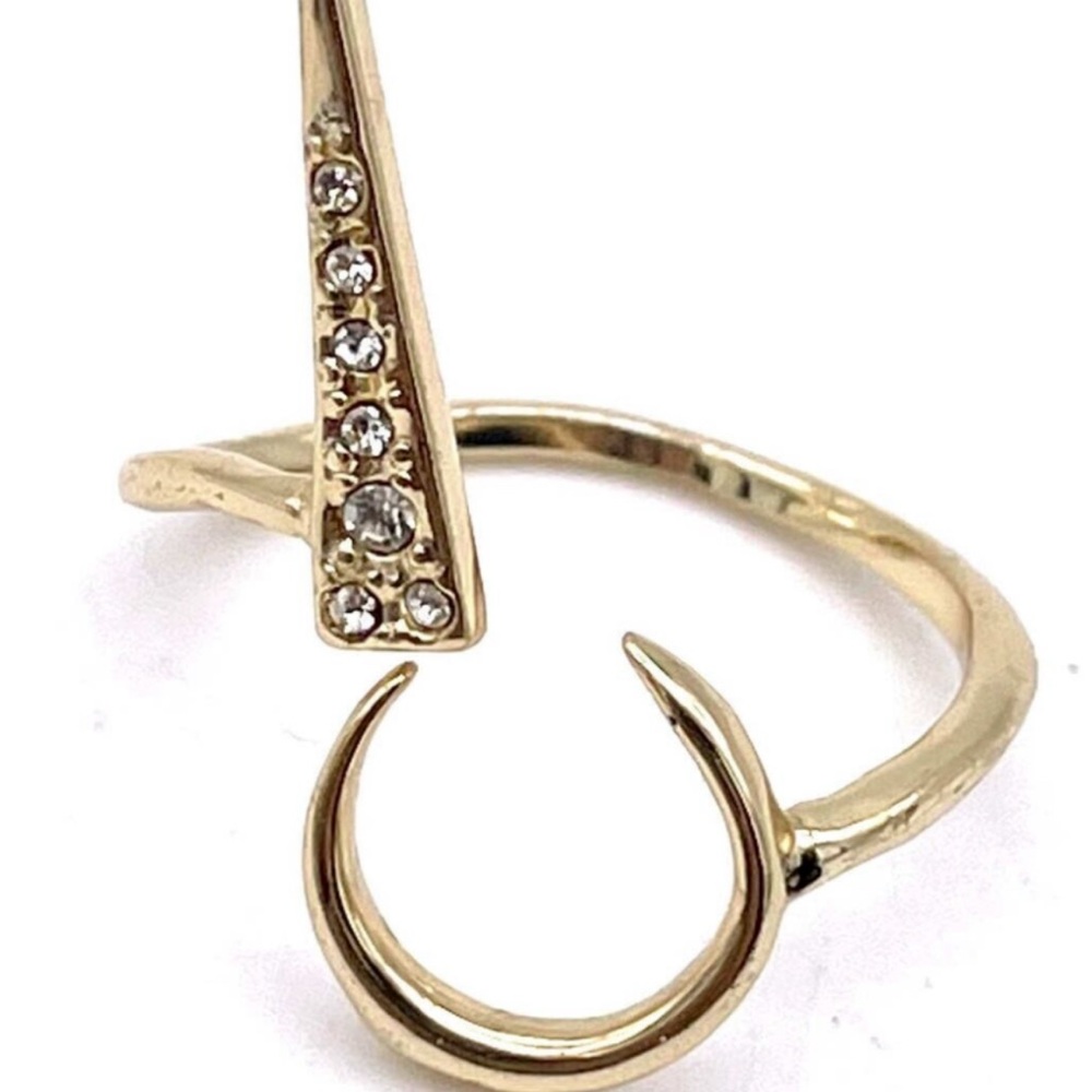 Luv Aj half crescent moon ring
